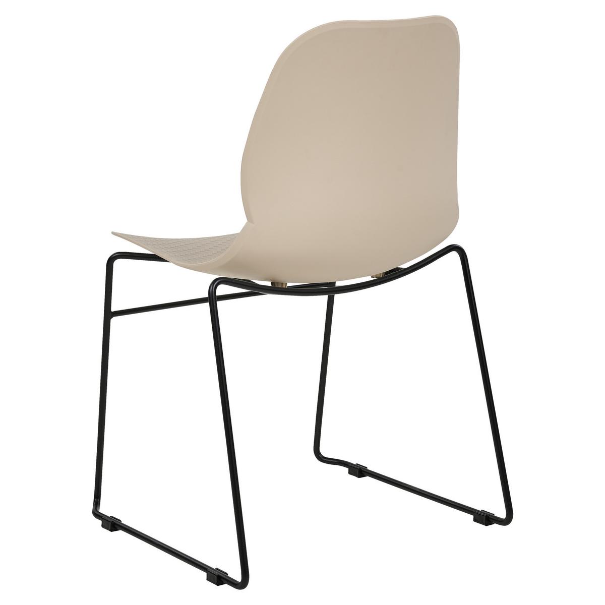 ESSZIMMERSTUHL 4er-Set Kunststoff Beige Panora - Beige, Kunststoff/Metall (44/80/50cm) - Beliani