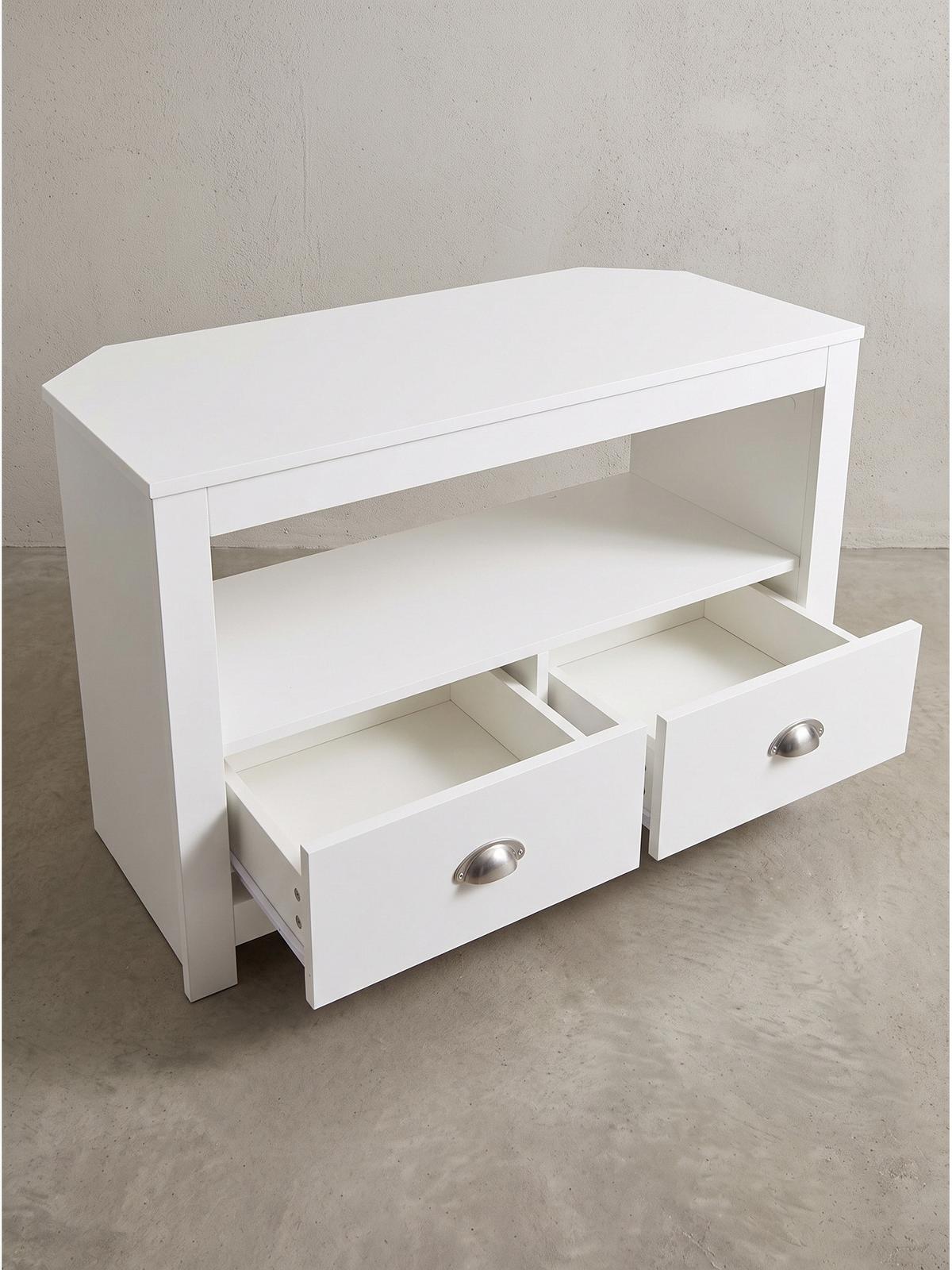 LOWBOARD SIMETO, Spanplatte, mit Stauraum, Weiß, 85 x 39 x 58 cm - Weiß, Holzwerkstoff/Metall (85/58/39cm) - KADIMA DESIGN