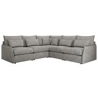 ECKSOFA VERSO L Hellgrau Struktur - Hellgrau/Schwarz, Kunststoff/Textil (270/270cm) - MKS