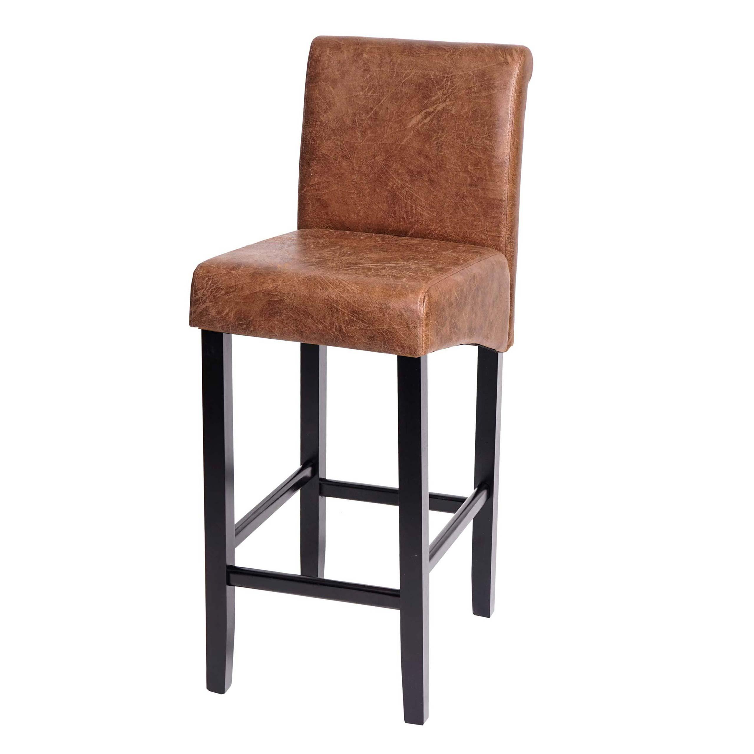 BARHOCKER Walnuss Dekor - Walnussfarben, Textil (39/105/53cm) - MCW