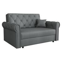 SCHLAFSOFA Viva Roma II - Graphitfarben/Schwarz, Holz/Textil (148/85/98cm) - MIRJAN24