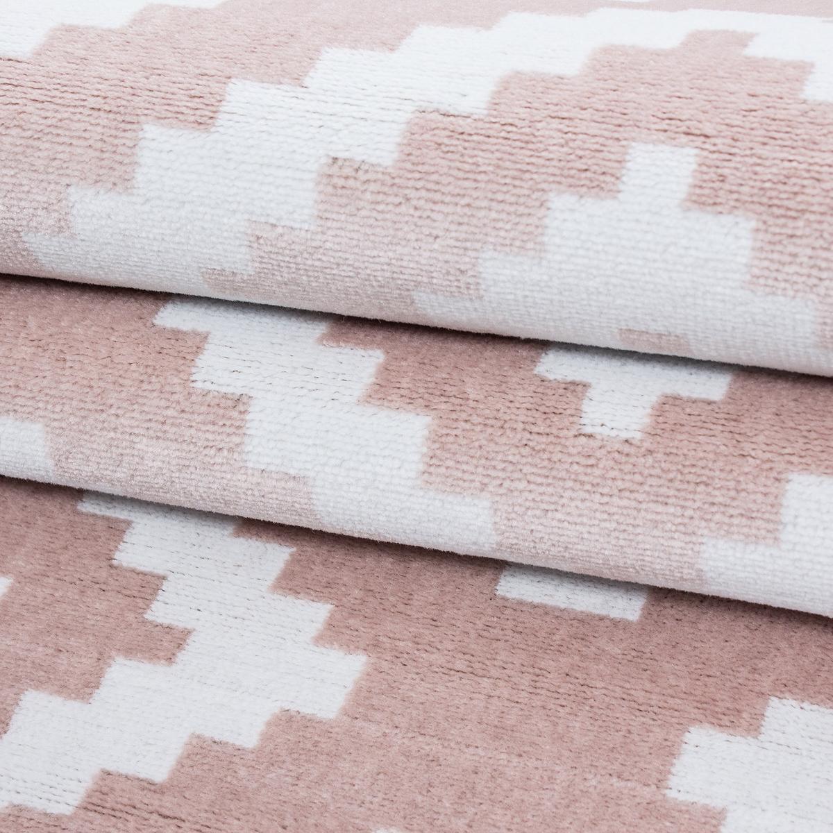 TEPPICH Kurzflor INN in Rosa, geometrisch, 120 x 170 cm - Rosa, Textil (170/120cm) - KADIMA DESIGN