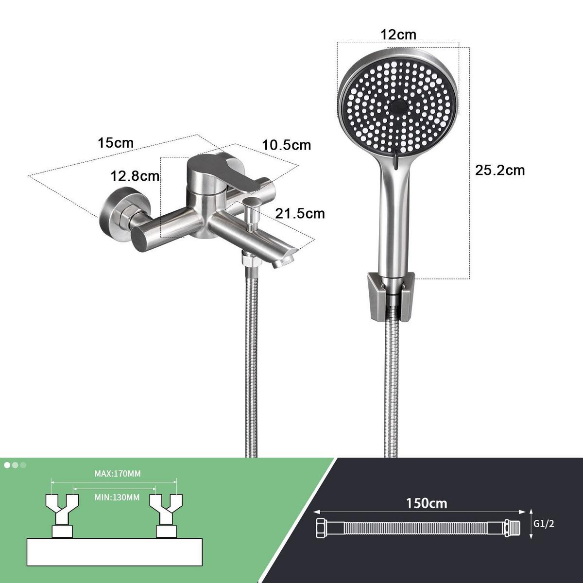 HANDBRAUSE BRAUN Ⅲ 11/2/8 cm - Silberfarben, Metall (15/8/11cm) - Nettlife