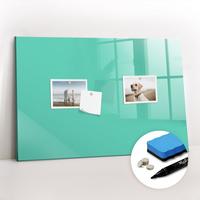 MAGNETTAFEL 60x40 Türkis schwarzer Marker - Türkis, Glas (60/0.4/40cm) - TULUP