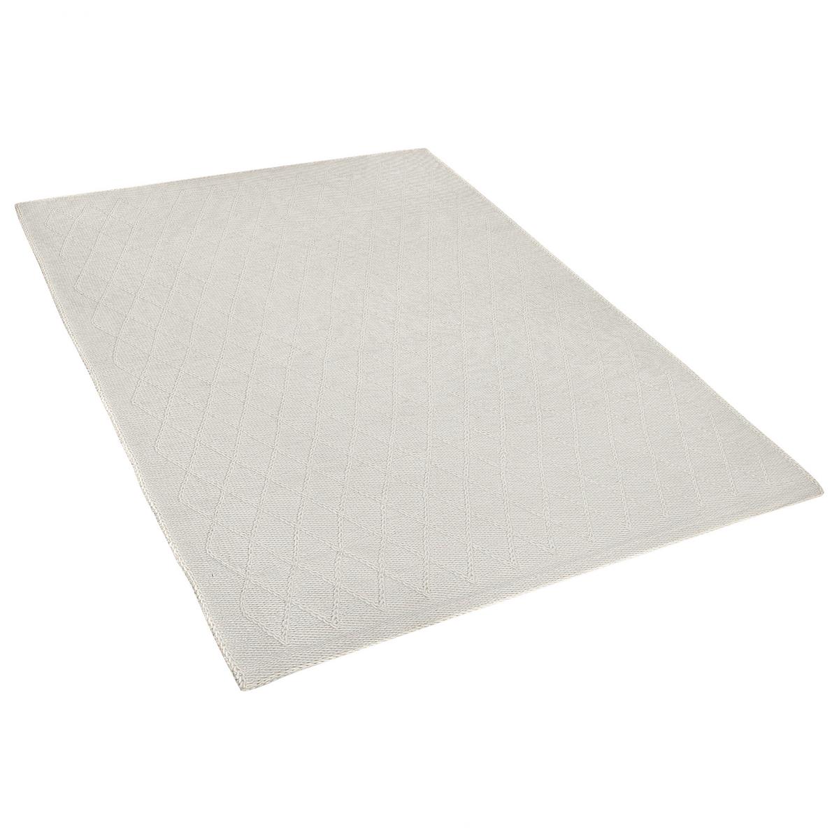KURZFLOR-TEPPICH Erzin 150/80 cm - Weiß, Textil (80/150cm) - Beliani