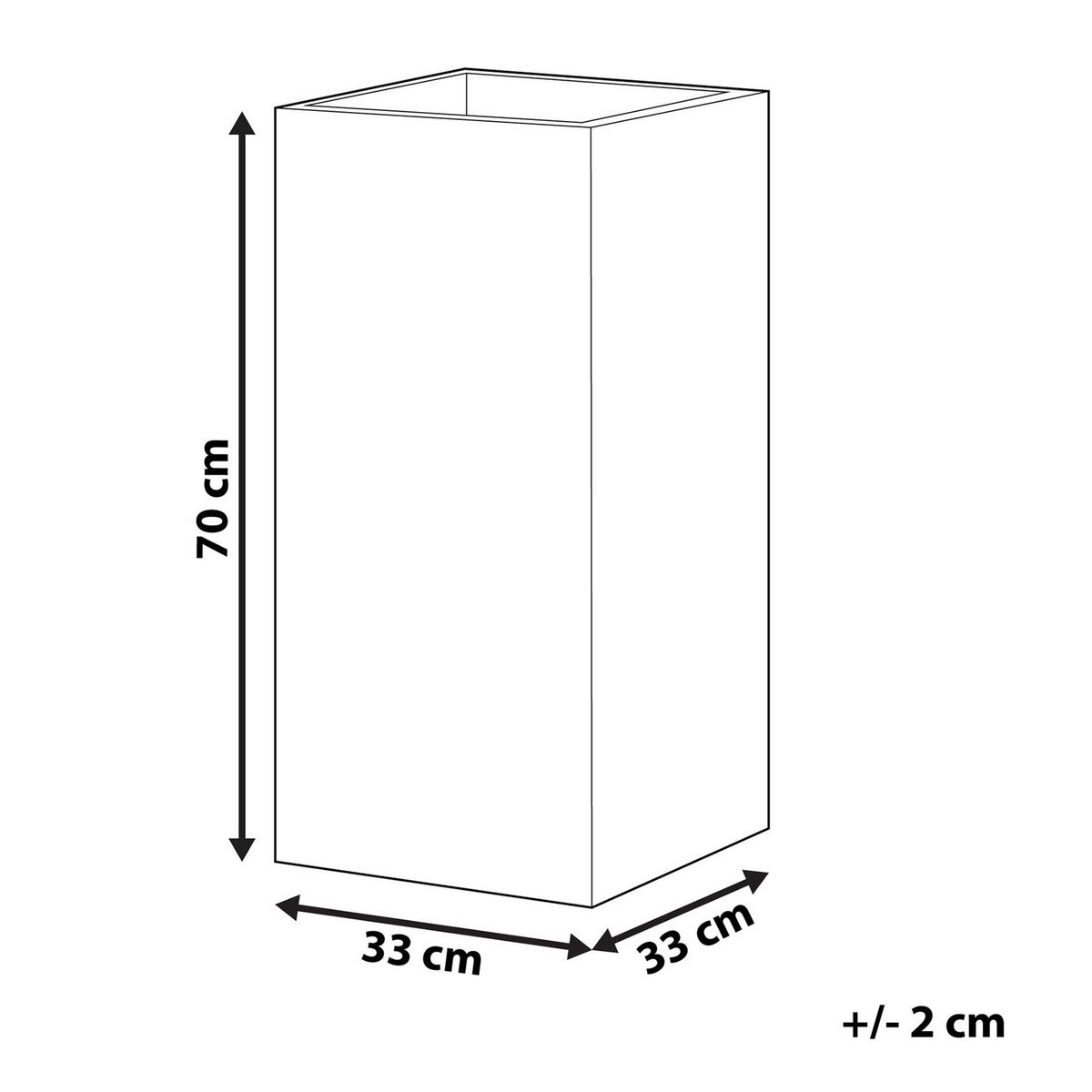 BLUMENTOPF Grau Dion - Grau, Naturmaterialien (70cm) - Beliani