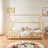 HAUSBETT Sisimiut - Naturfarben, Holz (140/200cm) - [en.casa]