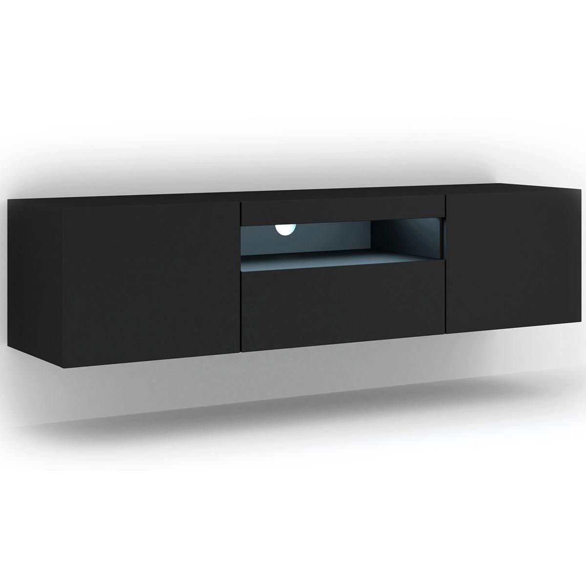 TV-MÖBEL Aurus Schwarz - Schwarz, Holzwerkstoff (150/36/37cm) - Petits-meubles