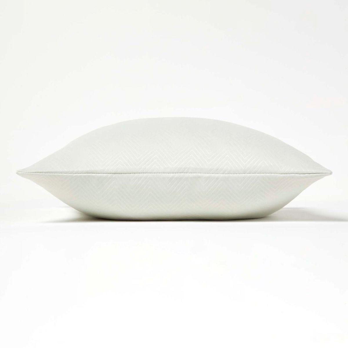 KISSENHÜLLE Fischgrät-Muster 45/45 cm - Creme, Textil (45/45cm) - Homescapes