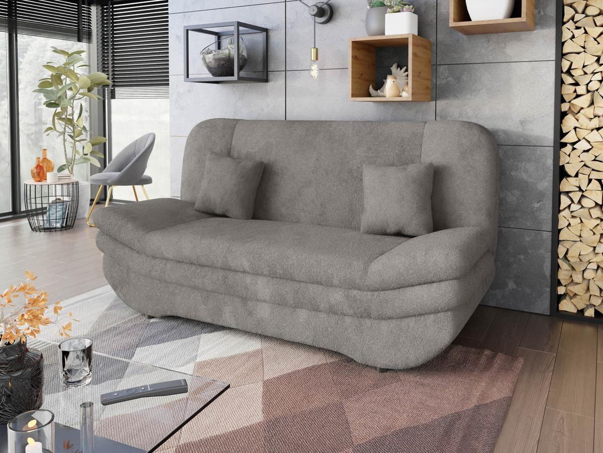 SCHLAFSOFA Weronika - Greige/Schwarz, Holz/Kunststoff (200/95/90cm) - MIRJAN24