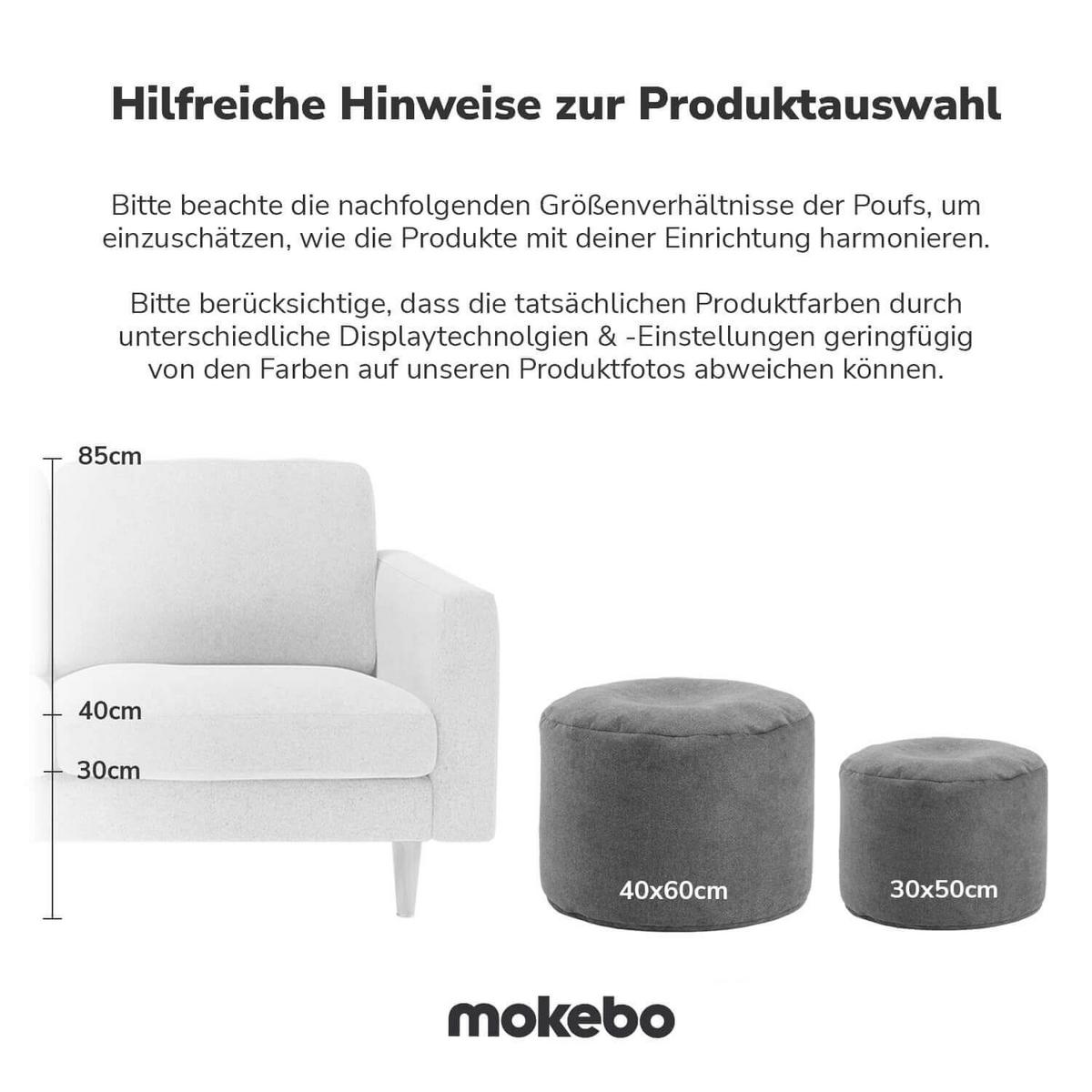 POUF Der Ruhepouf - Blau, Textil (50/30/50cm) - Mokebo