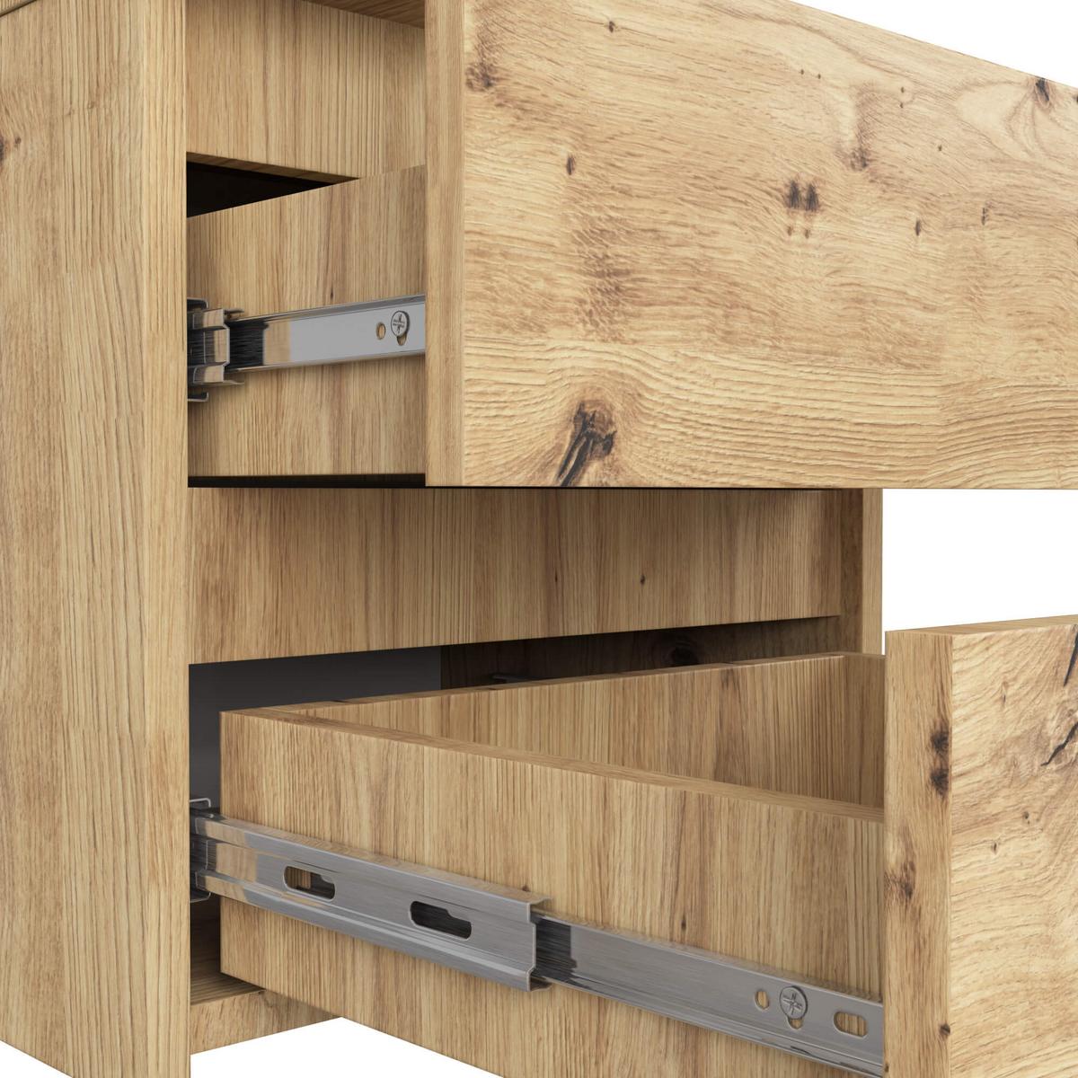 NACHTTISCH Eiche Artisan 40/40/35 - Eiche Artisan, Holzwerkstoff (40/40/35cm) - RAUMHIRSCH FURNITURE