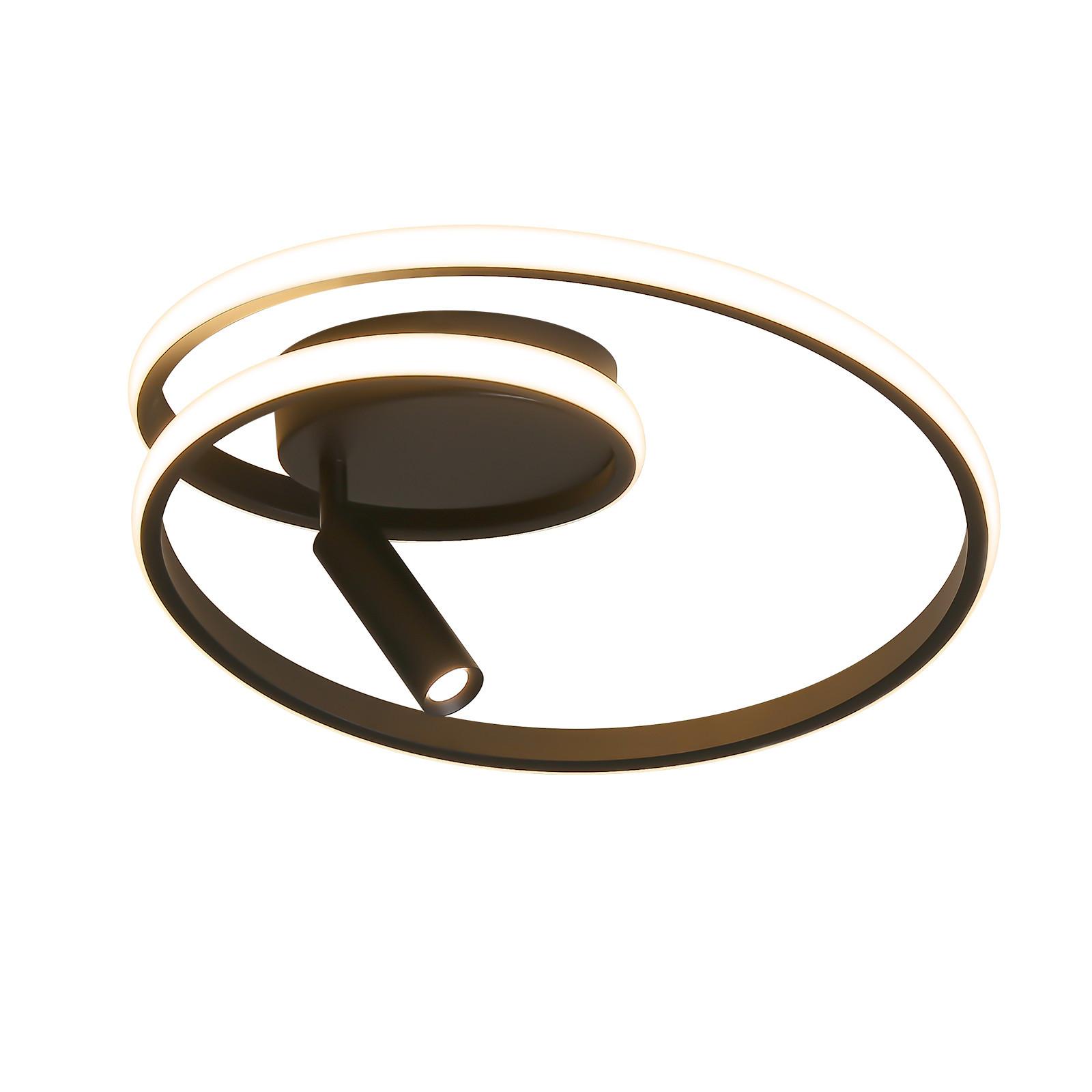 LED-DECKENLEUCHTE Drexel 40/40/12.5 cm - Schwarz, Metall (40/40/12.5cm) - ZMH