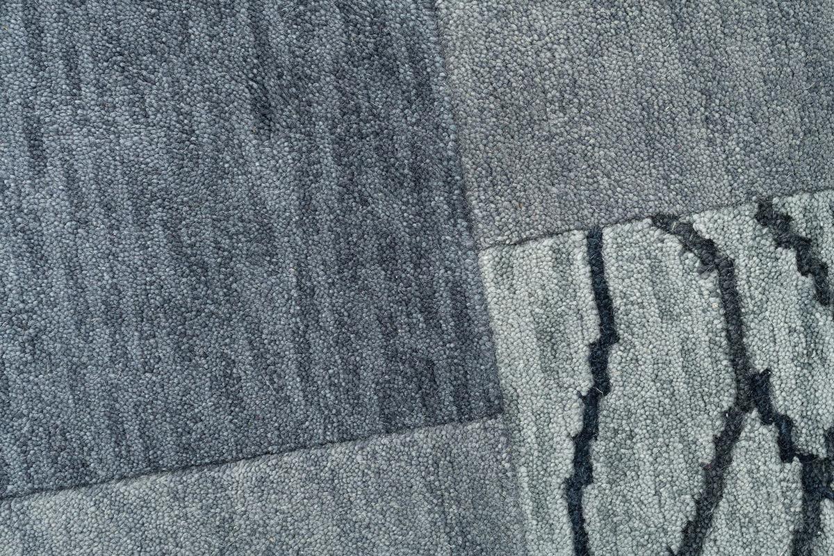 HANDKNÜPFTEPPICH Domas 170x240 cm - Anthrazit, Textil (170/240cm) - THEKO