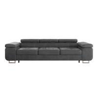 SCHLAFSOFA Wilson 3 Sitzplätze Dunkelgrau - Grau, Textil (275/69/100cm) - Petits-meubles