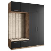 GARDEROBENSCHRANK REMA 200/240/60 cm Modern Eichefarben - Eichefarben/Beige, Holzwerkstoff (200/240/60cm) - MASSENO