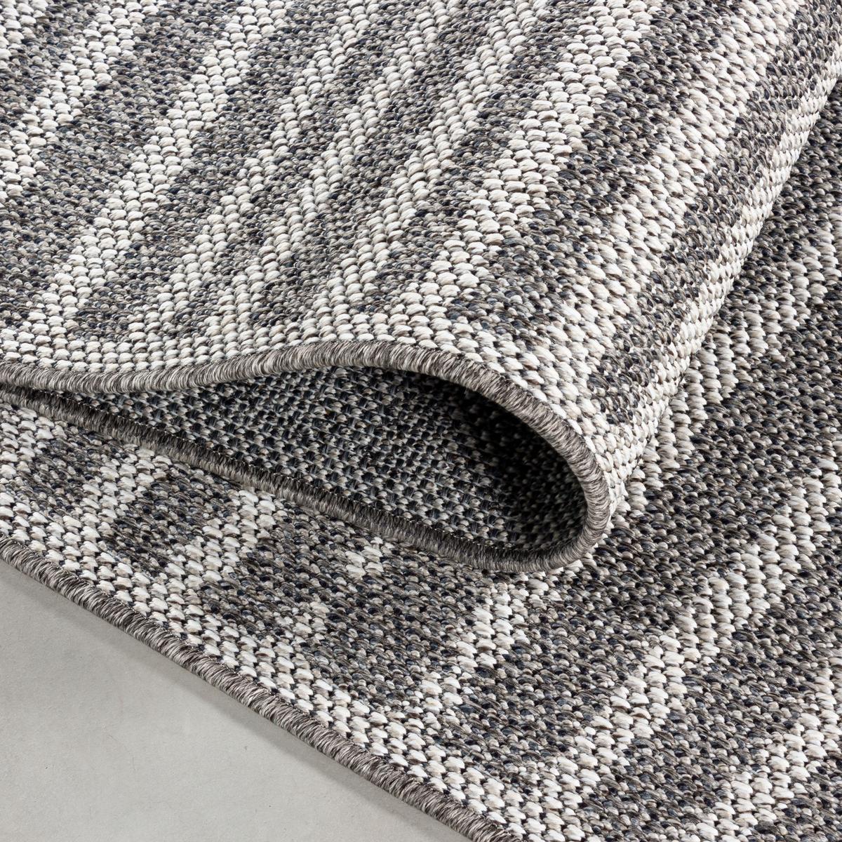 OUTDOORTEPPICH LIRIA, gestreift, Grau, 160 x 230 cm - Grau, Textil (230/160cm) - KADIMA DESIGN
