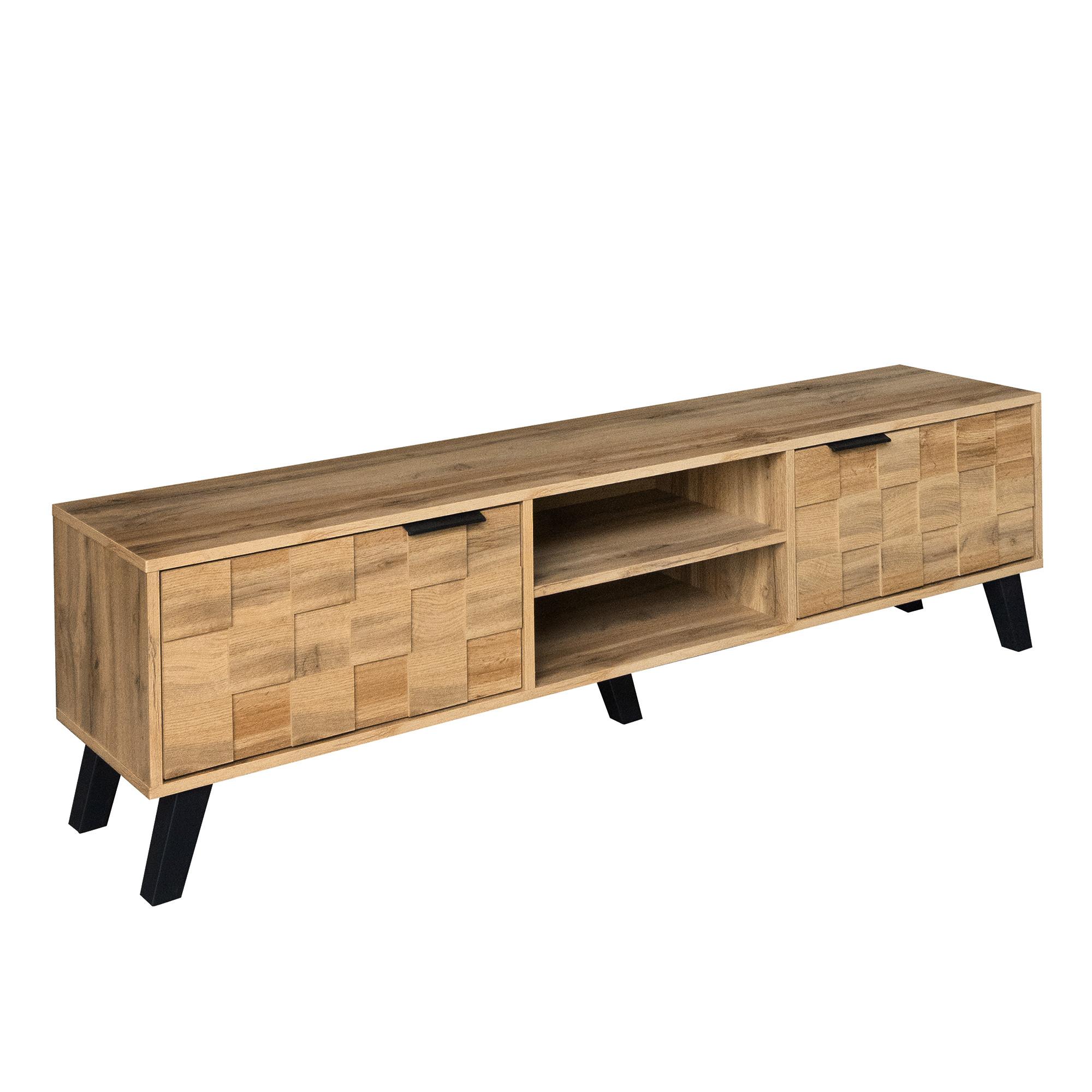 TV-SCHRANK Braun 160/35/45 cm - Weiß, Holzwerkstoff (36/45/161cm) - Urban Meuble