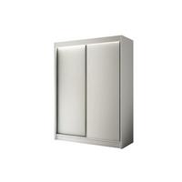 KLEIDERSCHRANK BEROG mit LED - 150 cm - Weiß - Weiß, Holzwerkstoff (150/215/61cm) - ALTDECOR