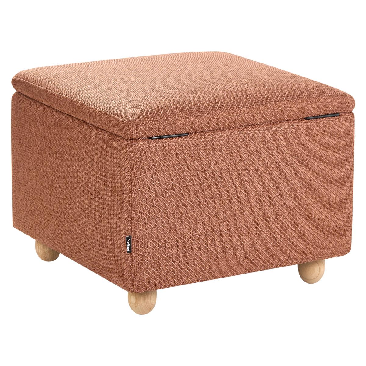 POUF mit Stauraum Stoff Goldbraun Ferndale - Goldfarben, Textil (60/46/60cm) - Beliani