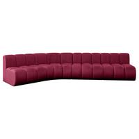 ECKSOFA modulares Sofa Montra-L2 - 381x174x70 cm Bordeauxrot - Bordeaux, Holzwerkstoff/Textil (381/174cm) - ALTDECOR