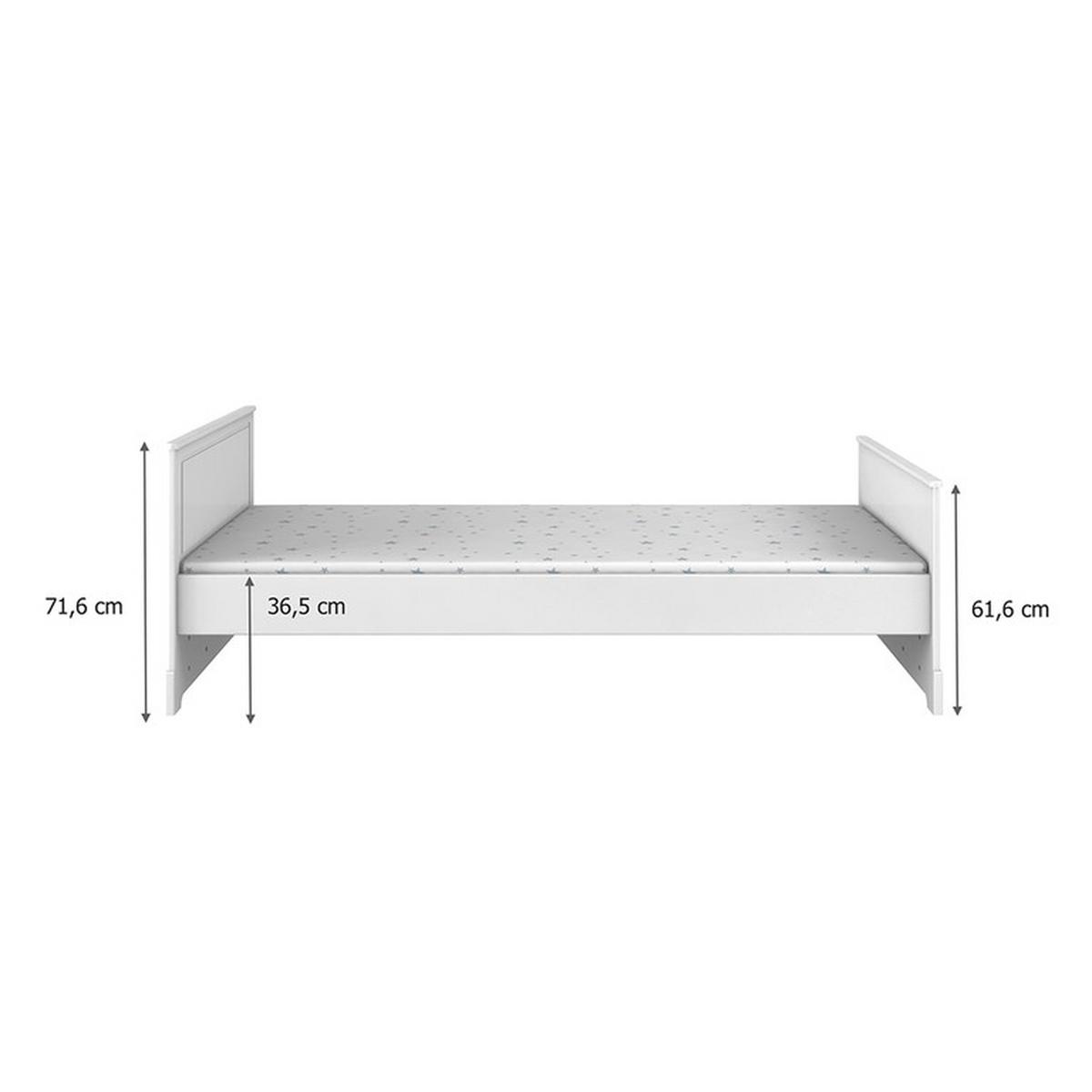 BETT 90/200 Weiß - Weiß, Holzwerkstoff (90/200cm) - Petits-meubles