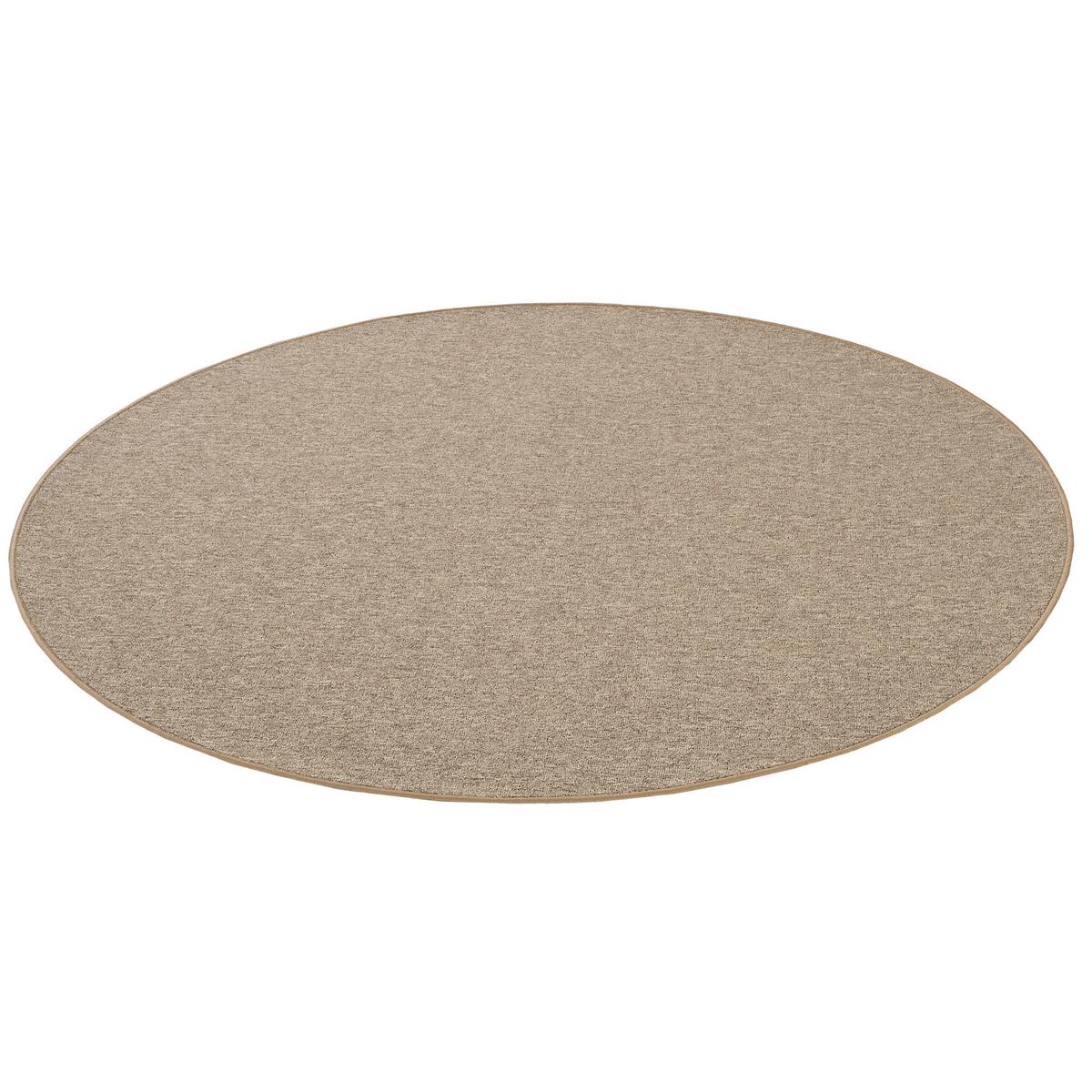 FEINSCHLINGEN VELOUR TEPPICH STRONG RUND - Nussbaumfarben, Textil (200/200cm) - Snapstyle