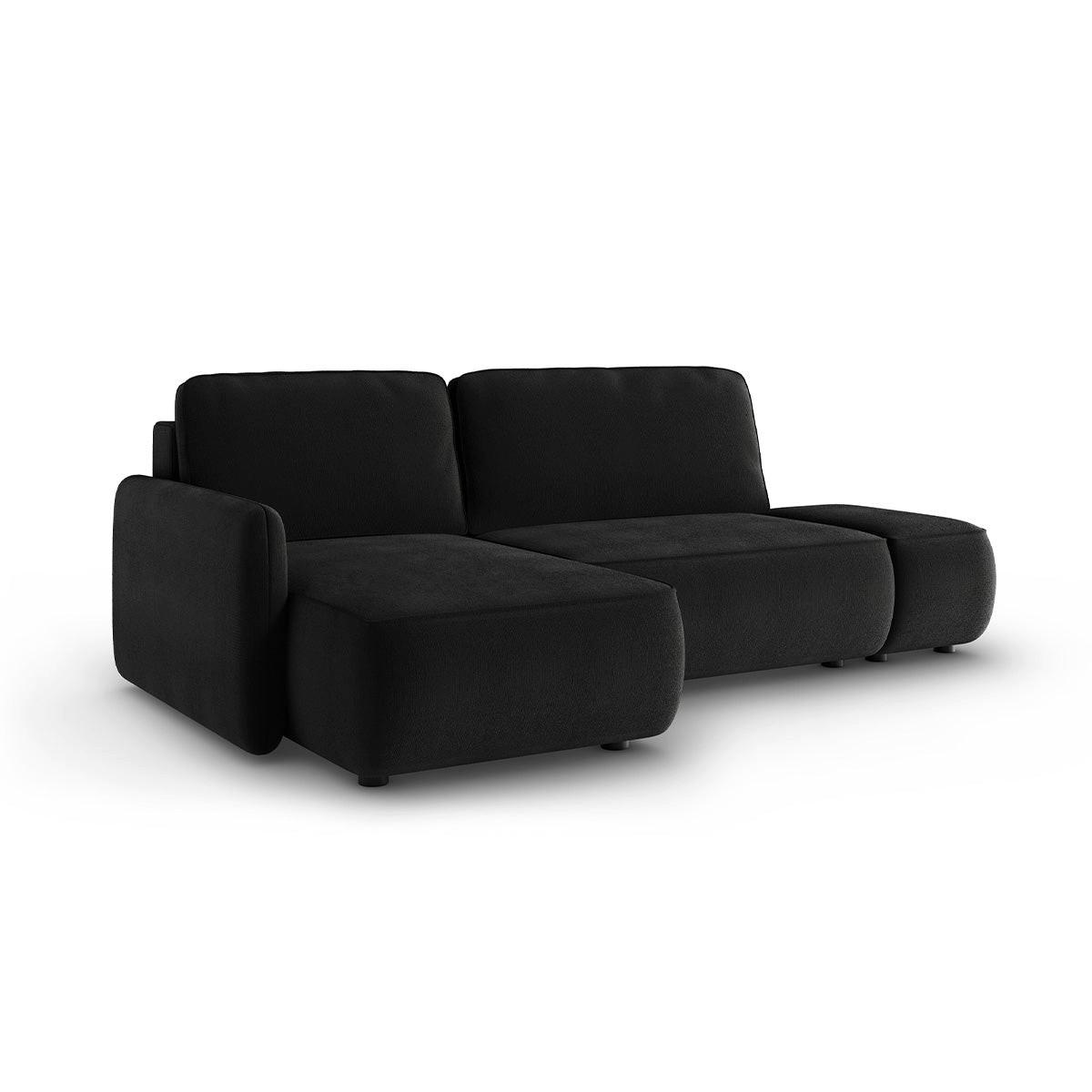 ECKSOFA Alessio 3 Sitzplätze Schwarz - Schwarz, Holz (229/148cm) - Petits-meubles