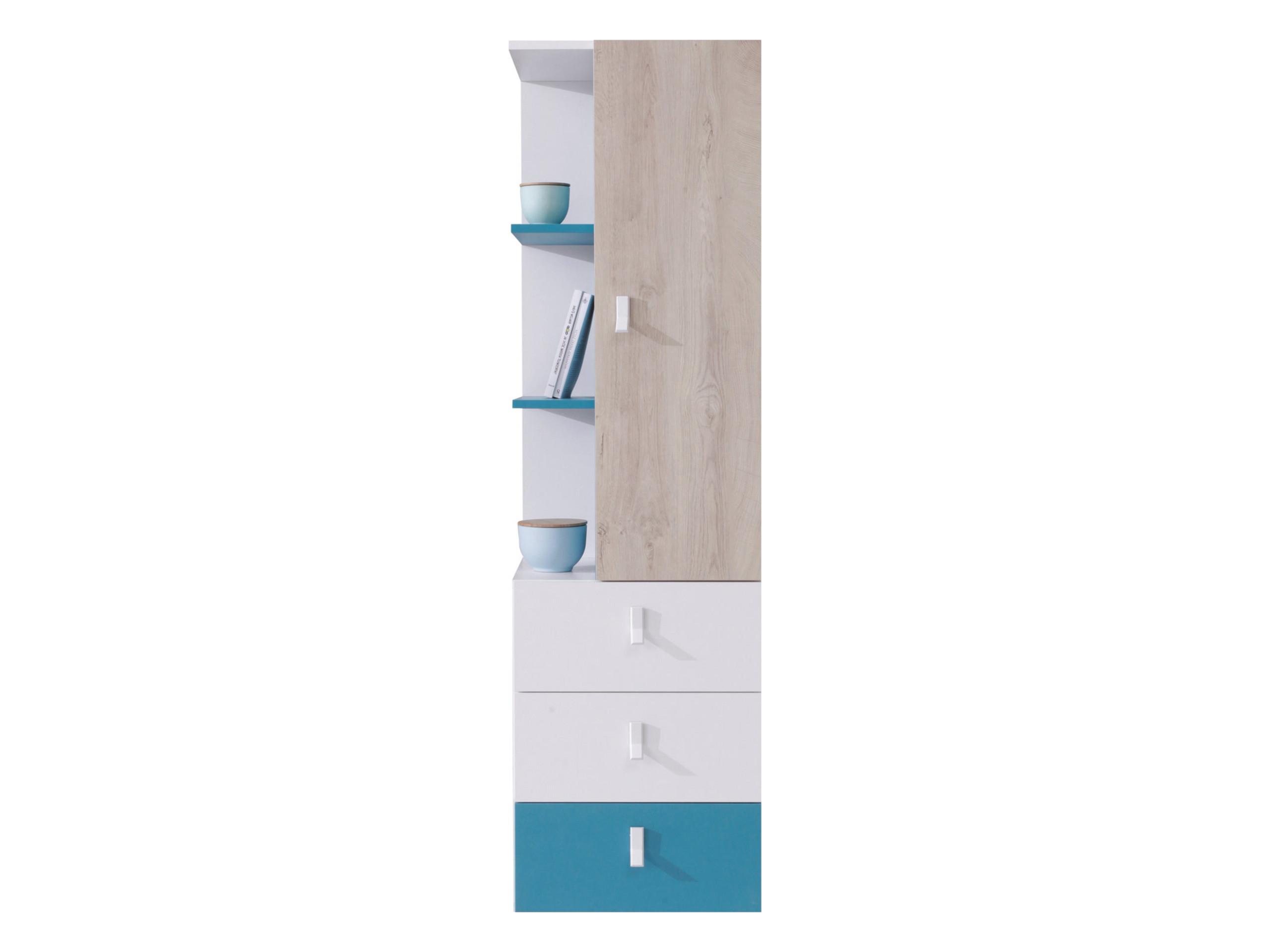 REGAL Planet 07 - Blau/Eichefarben, Holzwerkstoff (45/160/40cm) - MIRJAN24