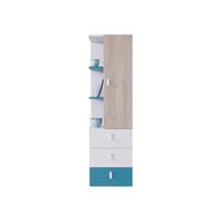 REGAL Planet 07 - Blau/Eichefarben, Holzwerkstoff (45/160/40cm) - MIRJAN24