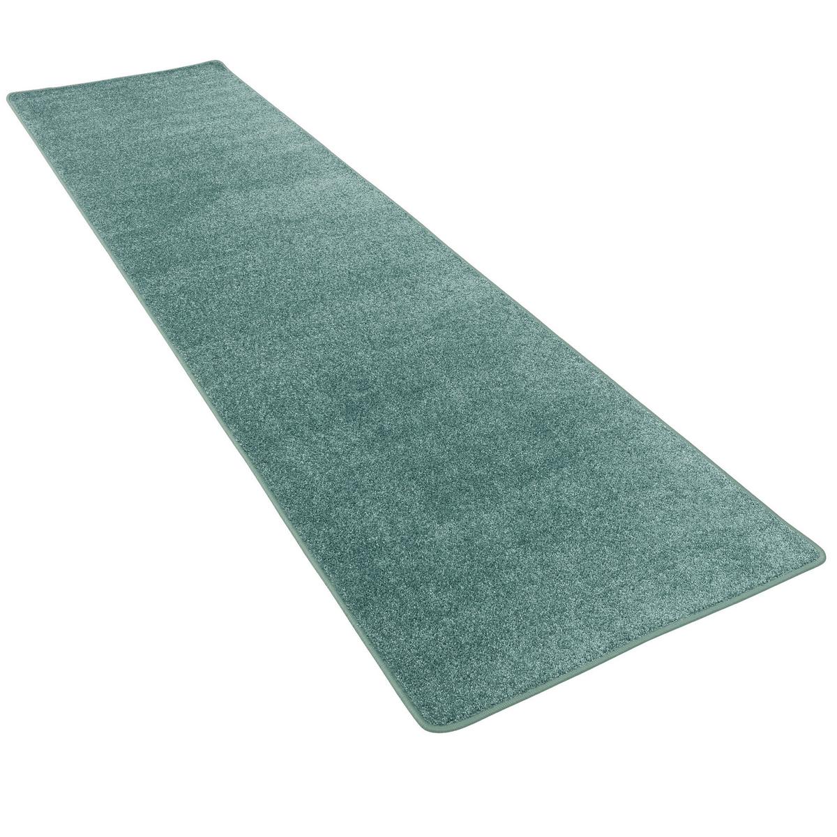 HOCHFLOR VELOURS LÄUFER TEPPICH LUNA - Mintgrün, Textil (80/320cm) - Snapstyle