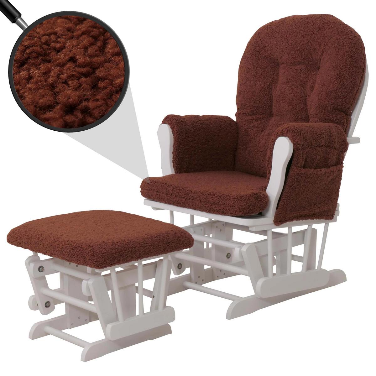 RELAXSESSEL Rotbraun, Weiß - Rotbraun/Weiß, Textil (74/105/72cm) - MCW