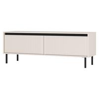 LOWBOARD OSTIA 140,2x40x50 cm mit 2 Schubladen für Wohnzimmer Modern Beige - Beige, Holzwerkstoff (140.2/50/40cm) - MASSENO