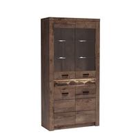 VITRINE ZERI 192 / 96 cm in Braun - Braun, Holzwerkstoff (96/192/42cm) - MASSENO