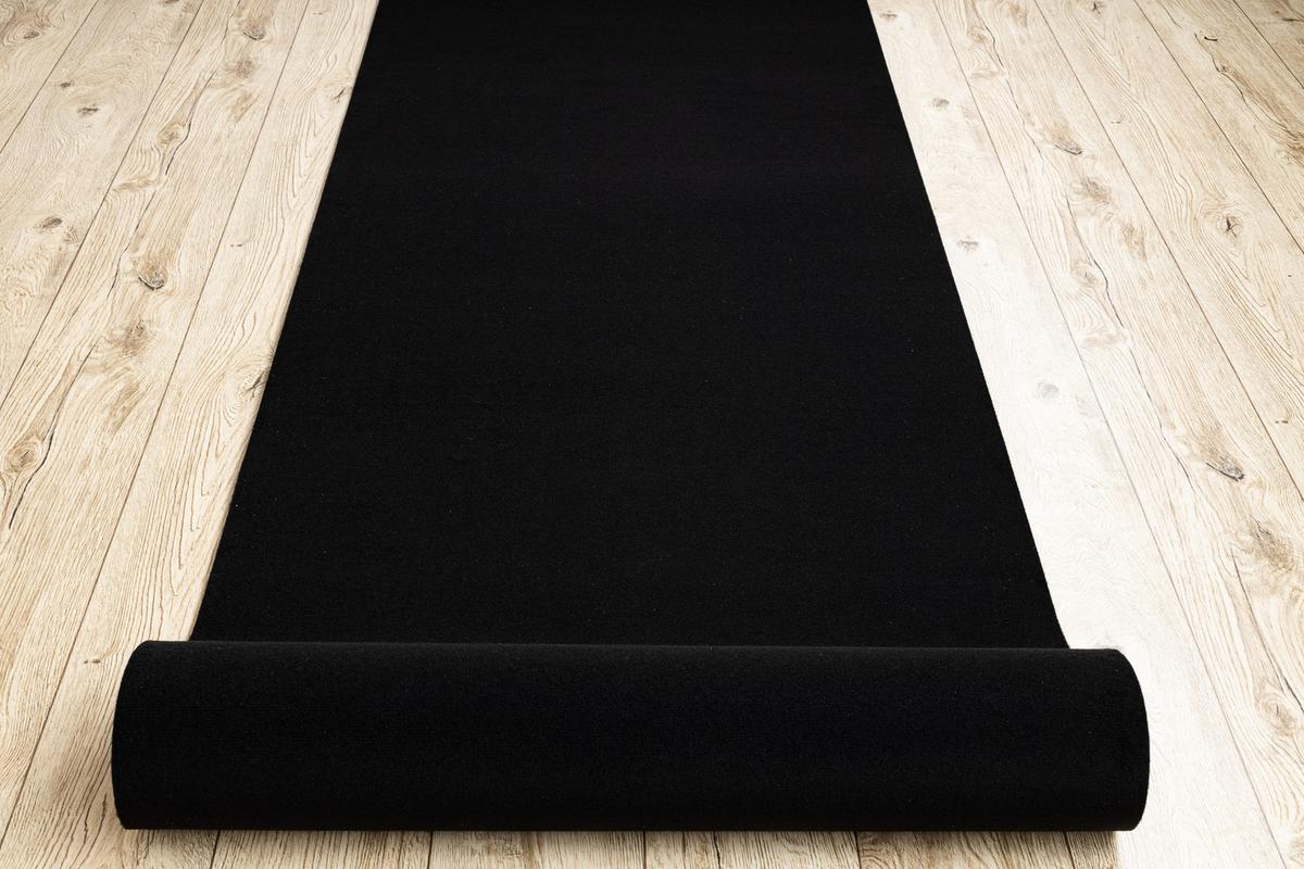 LÄUFER Antirutsch RUMBA 80/450 cm - Schwarz, Textil (80/450cm) - rugsX