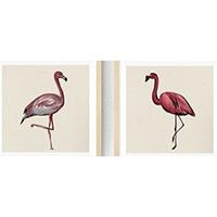 POSTER Set Mit 2 Flamingos Tiere 20X20cm Rahmenlos - Klar, Papier (20/5/20cm) - Nacnic