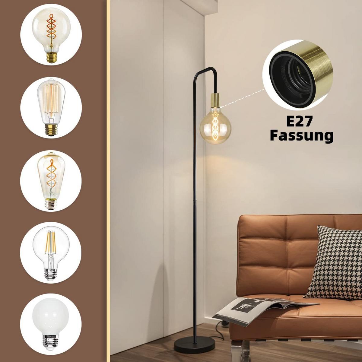 STEHLAMPE Vyxqa 28.5/22.0/157.0 cm - Schwarz, Metall (28.5/22/157cm) - ZMH