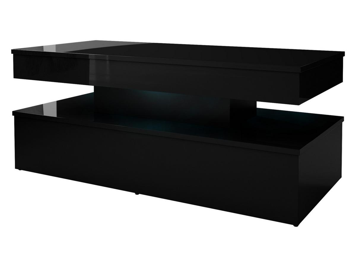 COUCHTISCH 120 Glossa 01 - Schwarz, Holzwerkstoff/Kunststoff (55/120/50cm) - MIRJAN24