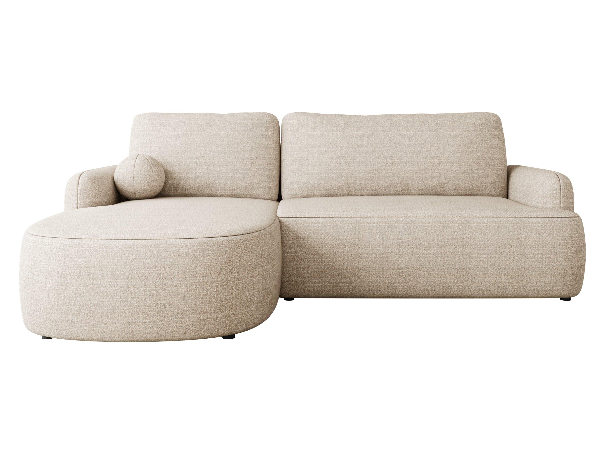 ECKSOFA Loridu, Seite: Links - Sandfarben/Schwarz, Holz/Kunststoff (250/174cm) - MIRJAN24