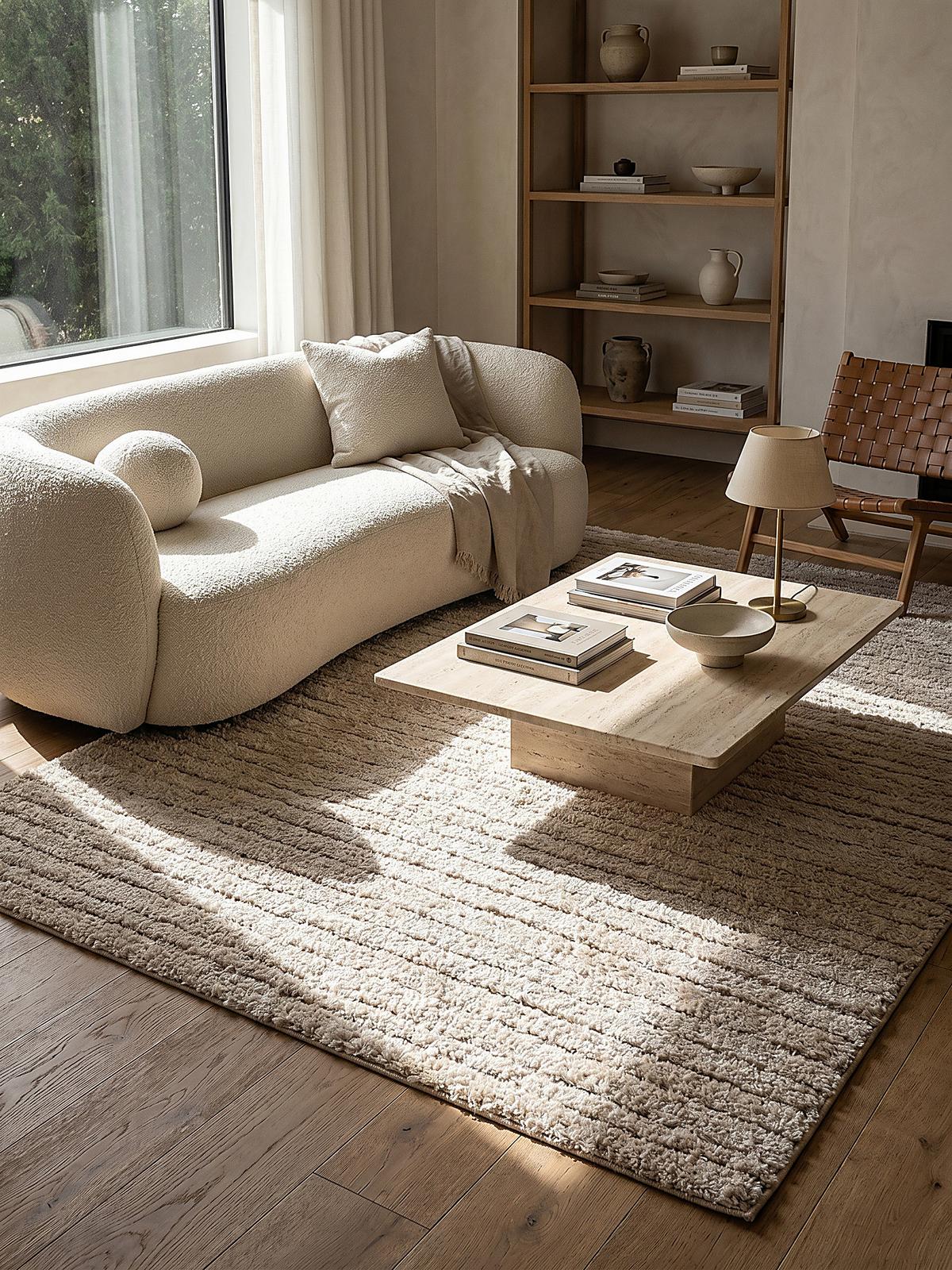 TEPPICHLÄUFER Streifen ATRIO Polypropylen Beige 80 x 150 cm - Beige, Textil (80/150cm) - KADIMA DESIGN