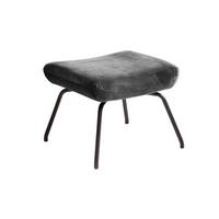 HOCKER LOTTE Grau Velvet - Grau, Textil/Metall (57/44/52cm) - KAWOLA
