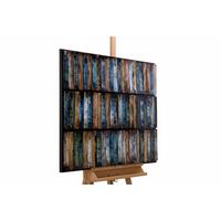 METALLBILD Blau 100/70 cm - Blau, Metall (8.8/70cm) - KUNSTLOFT