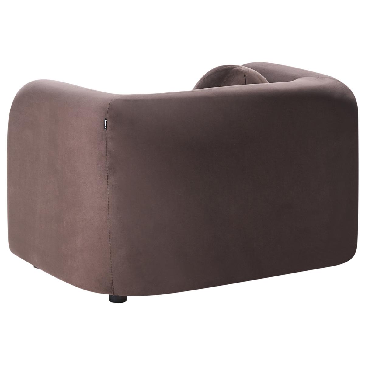 SESSEL Dunkelbraun Leiren - Dunkelbraun, Textil (113/68/87cm) - Beliani