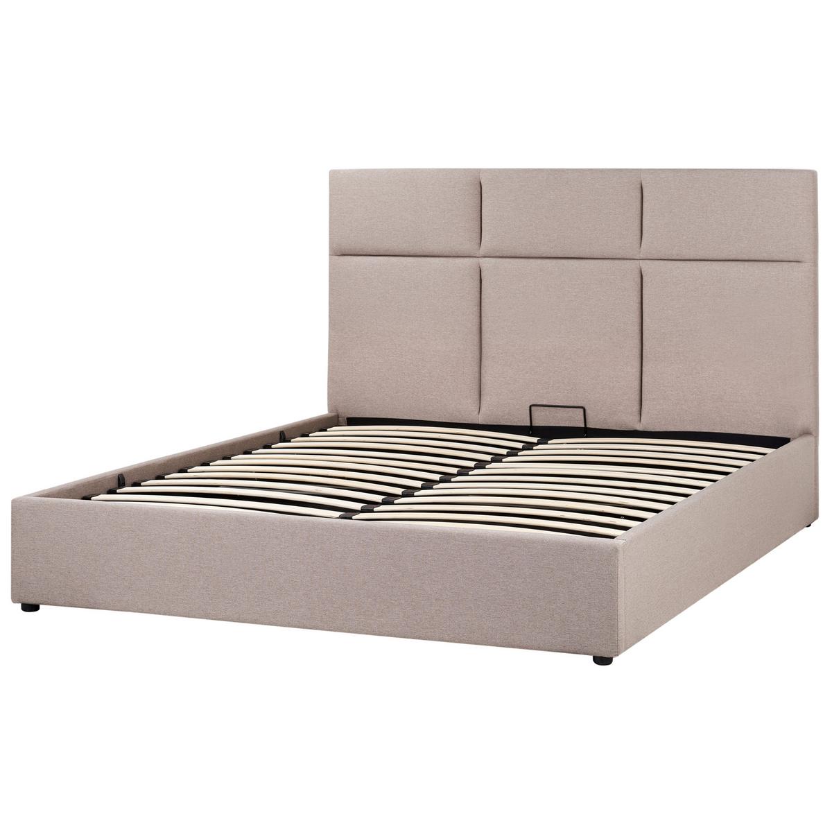 POLSTERBETT 160x200 cm Beige Lagord - Taupe, Textil (160/200cm) - Beliani