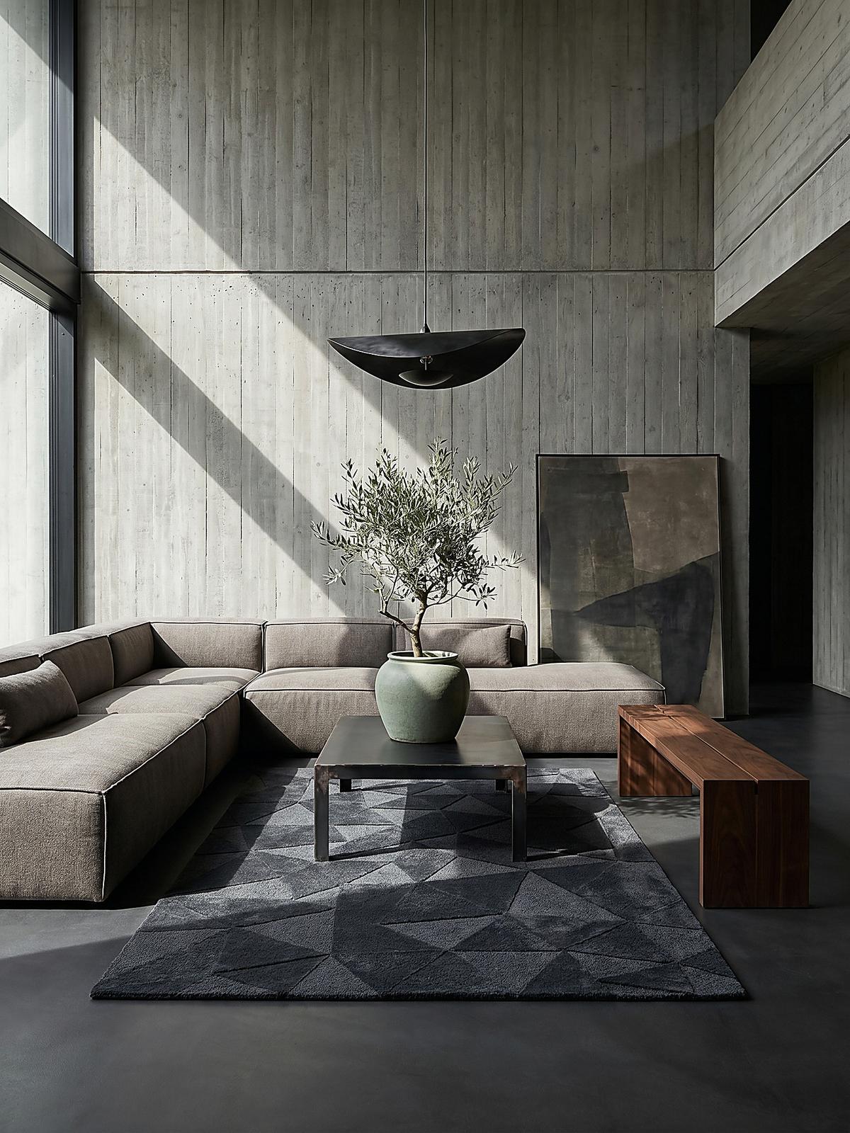 WOLLTEPPICH DEBEN, geometrisch, Anthrazit, 200 x 290 cm - Anthrazit, Textil (290/200cm) - KADIMA DESIGN