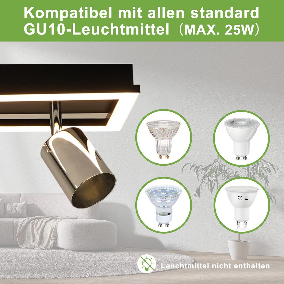 DECKENSTRAHLER Day 4-flammig 52/13/15.5cm - Schwarz, Metall (52/13/15.5cm) - Nettlife