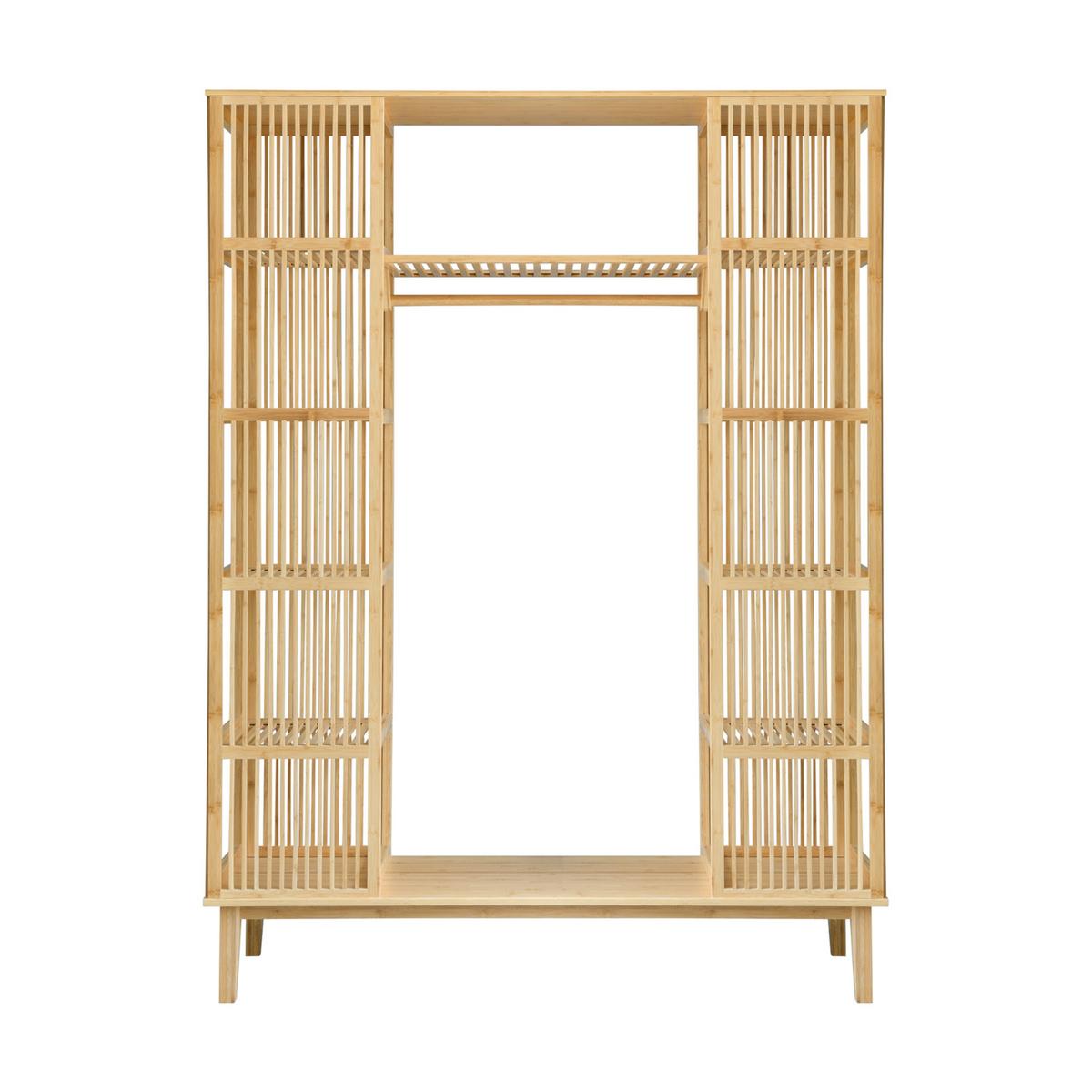 KLEIDERSCHRANK Hudiksvall - Naturfarben, Holz (140/185/45cm) - [en.casa]