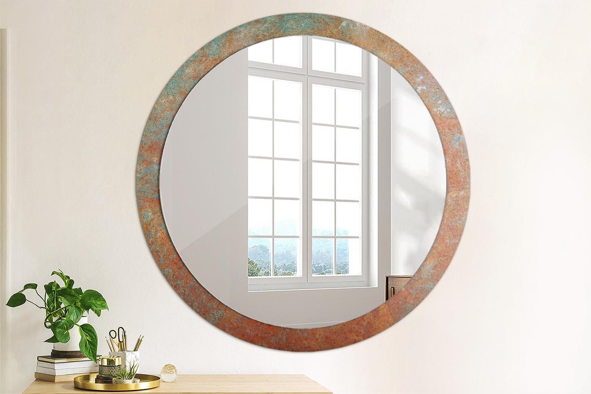SPIEGEL Ø100 cm Rund mit Aufdruck - Orange, Glas (100/100/0.4cm) - TULUP