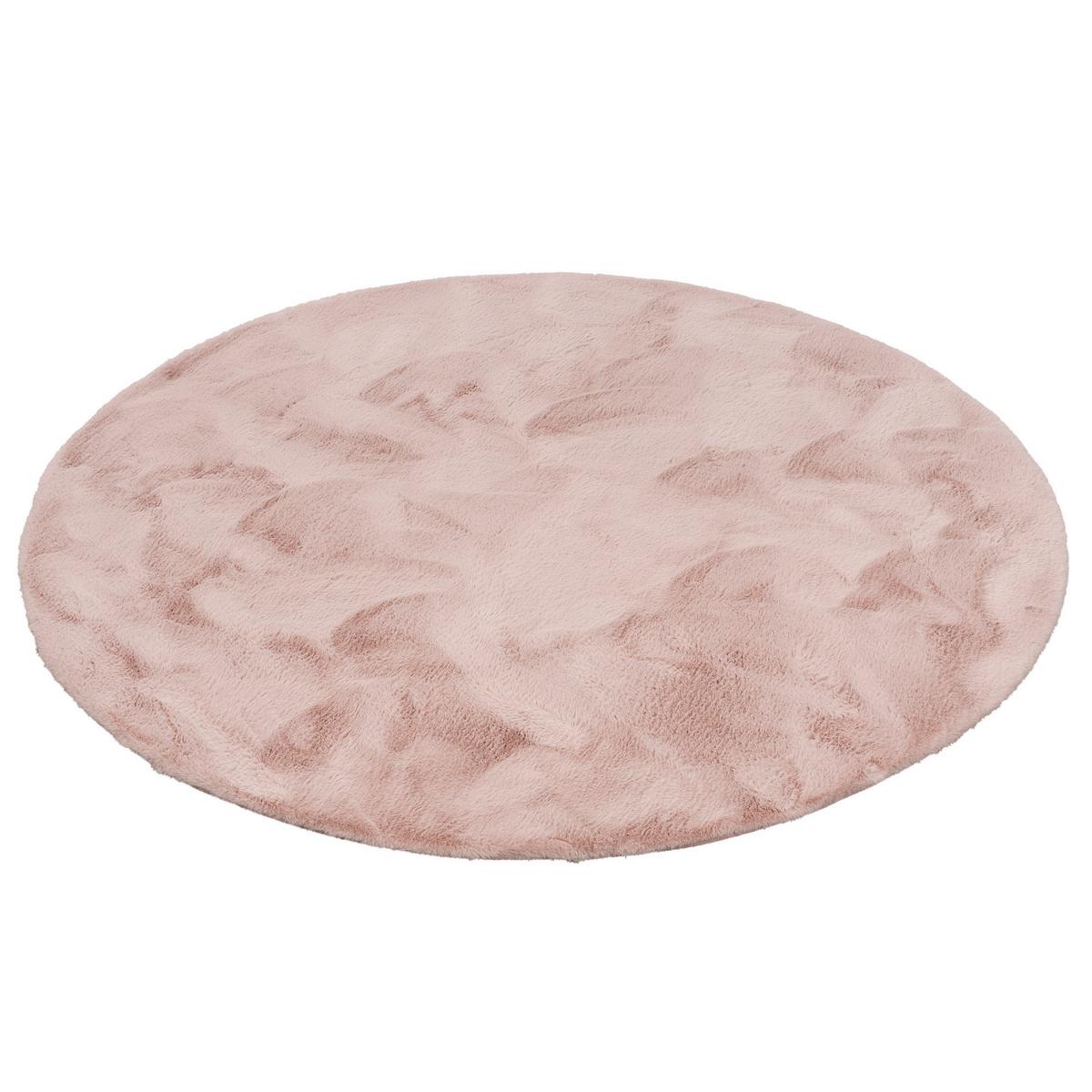 FELLTEPPICH LUXUS SUPER SOFT PLUSH RUND - Altrosa, Textil (160/160cm) - Pergamon