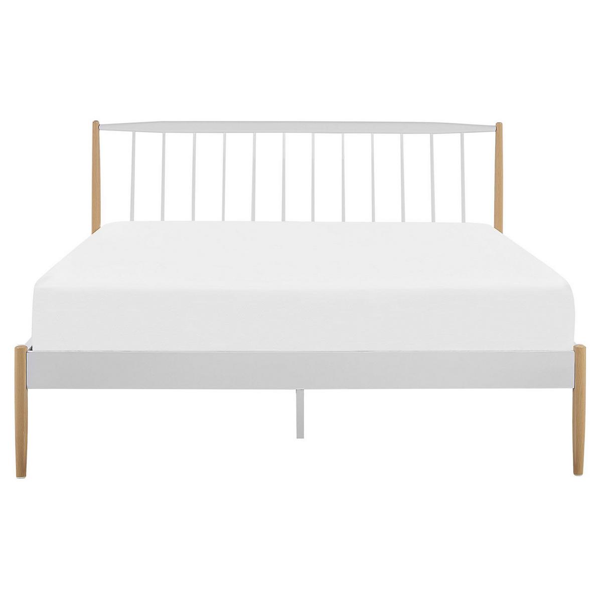 METALLBETT 160/200cm Weiß Maurs - Weiß, Metall (160/200cm) - Beliani